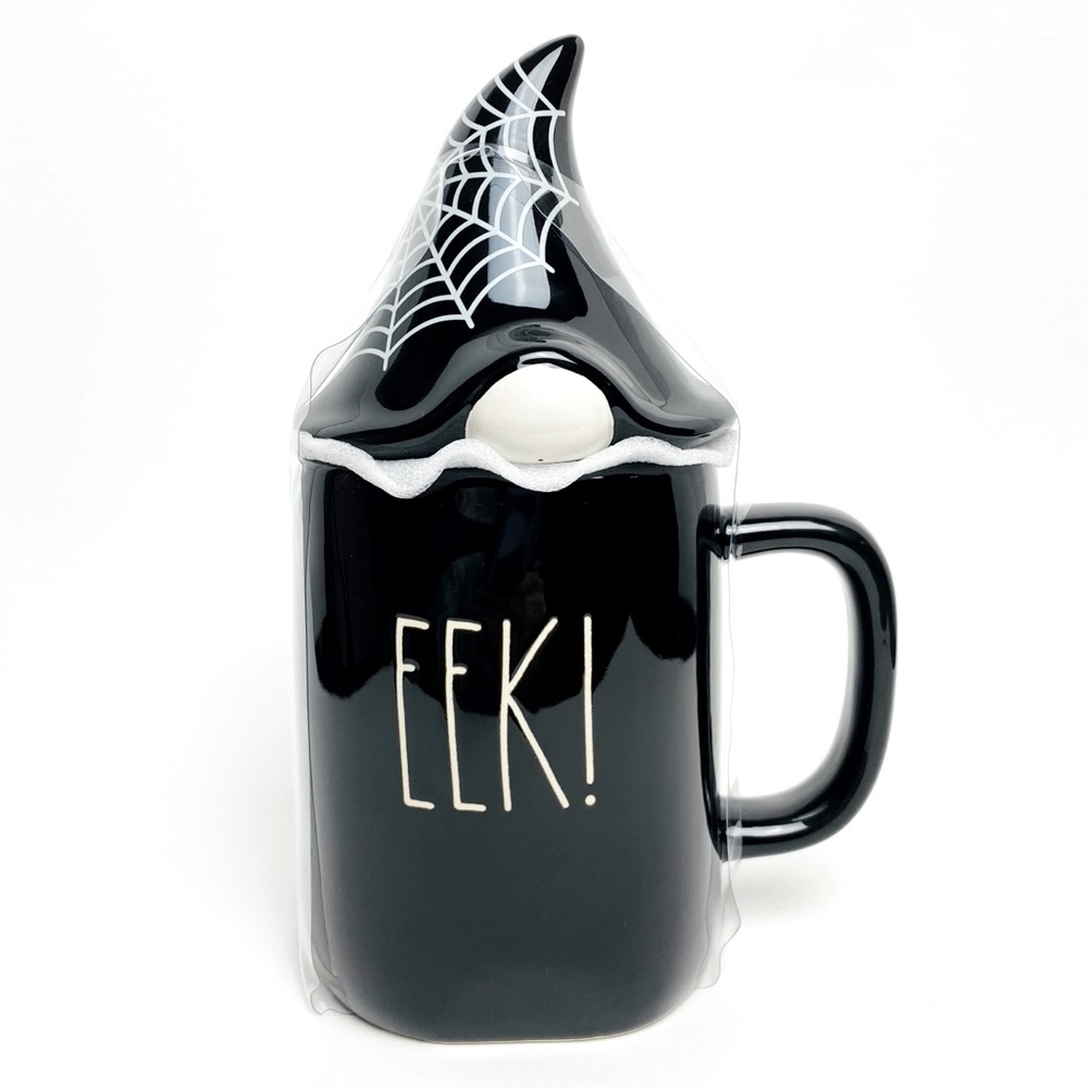 NWT Rae Dunn Halloween EEK! Mug w/ Gnome Topper 🕸🕷
